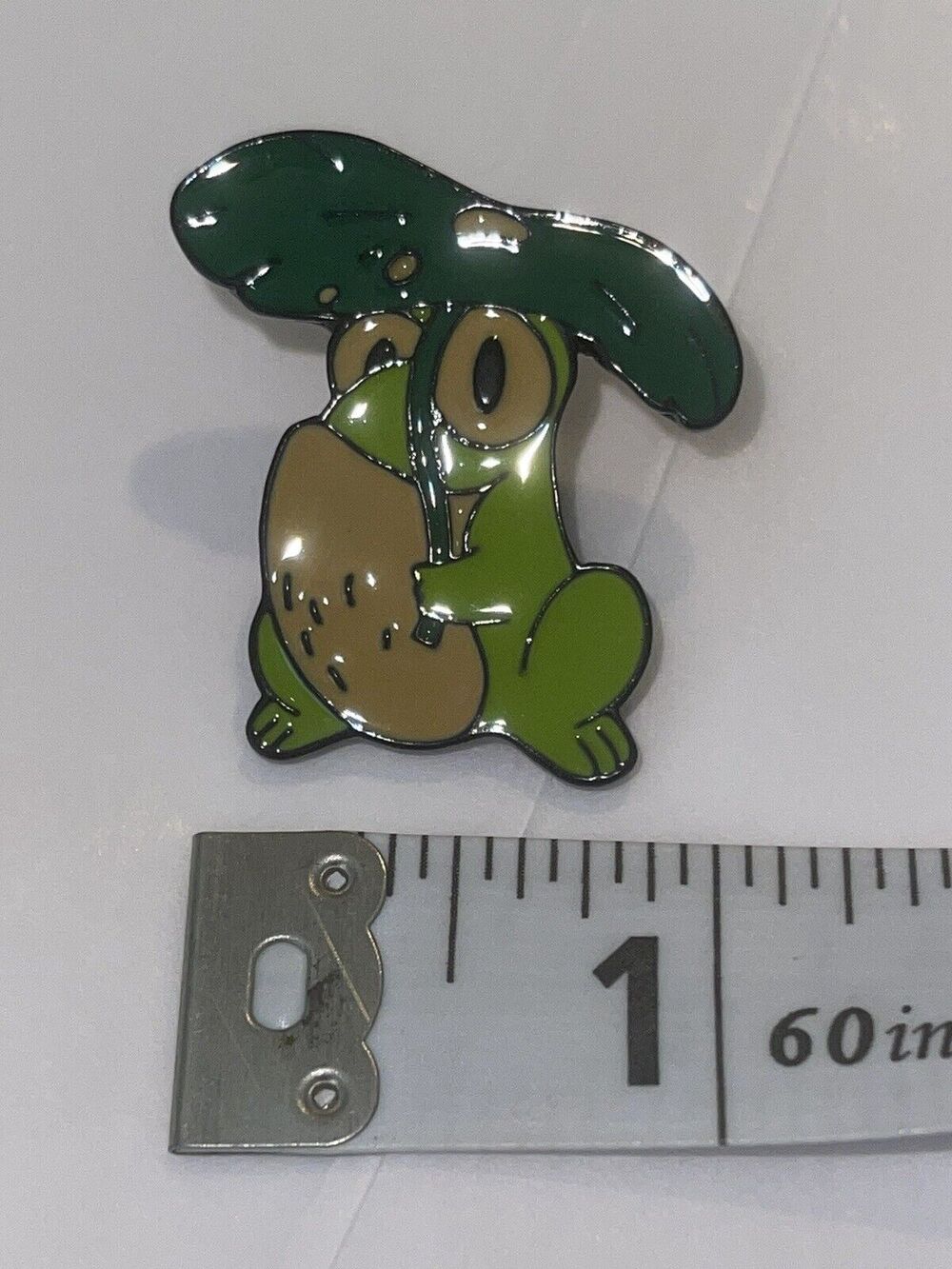 Frog Under Lilly Pad Umbrella Pin Brooch